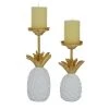 Cheapest ⌛ White Pineapple Modern Candle Holder Set by Ivory and Iris 🔥