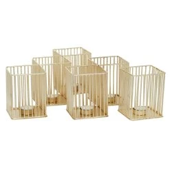 Cheap π₯° Set of 3 Gold Metal Modern Candle Holder, 4.25", 11", 16.25" by Ivory and Iris β