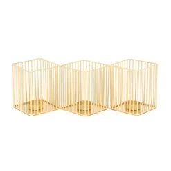 Cheap 🥰 Set of 3 Gold Metal Modern Candle Holder, 4.25", 11", 16.25" by Ivory and Iris ⭐ -Cheap Ivory and Iris Store D400659S 4