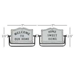 Promo 🔥 7" White Farmhouse Décor Sign Set by Ivory and Iris 🛒 -Cheap Ivory and Iris Store D401158S 6