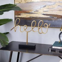 Best reviews of 🥰 19" Gold Hello Glam Decorative Sign by Ivory and Iris 🤩 -Cheap Ivory and Iris Store D401178S 6