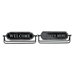 Cheapest 🧨 4.5" Black Metal Farmhouse Decorative Sign Set by Ivory and Iris 💯 -Cheap Ivory and Iris Store D401185S 7