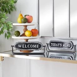 Cheapest 🧨 4.5" Black Metal Farmhouse Decorative Sign Set by Ivory and Iris 💯 -Cheap Ivory and Iris Store D401185S 9