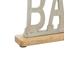 Deals ✨ 10" Silver Aluminum Glam Bar Tabletop Sign by Ivory and Iris 🎁 -Cheap Ivory and Iris Store D401187S 4