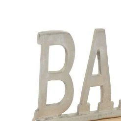 Deals ✨ 10" Silver Aluminum Glam Bar Tabletop Sign by Ivory and Iris 🎁 -Cheap Ivory and Iris Store D401187S 5