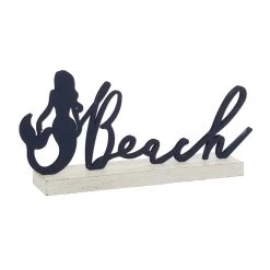 Best Sale ⭐ 19" Black Wood Coastal Beach Tabletop Sign by Ivory and Iris 🎁