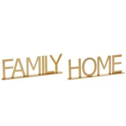 Deals ⌛ 10" Gold Metal Family & Home Tabletop Sign Set by Ivory and Iris 🛒