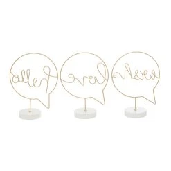 Best reviews of 👍 13" Gold Hello, Love & Wish Tabletop Sign Set by Ivory and Iris ⭐ -Cheap Ivory and Iris Store D401193S 6