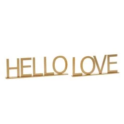 Promo π Gold Metal Home & Love Tabletop Sign Set by Ivory and Iris π