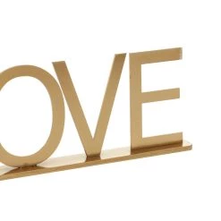 Promo 😍 Gold Metal Home & Love Tabletop Sign Set by Ivory and Iris 🌟 -Cheap Ivory and Iris Store D401200S 4