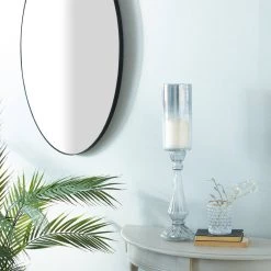 Budget 👍 21" Black Glass Traditional Candle Holder by Ivory and Iris ✔️ -Cheap Ivory and Iris Store D401512S 7