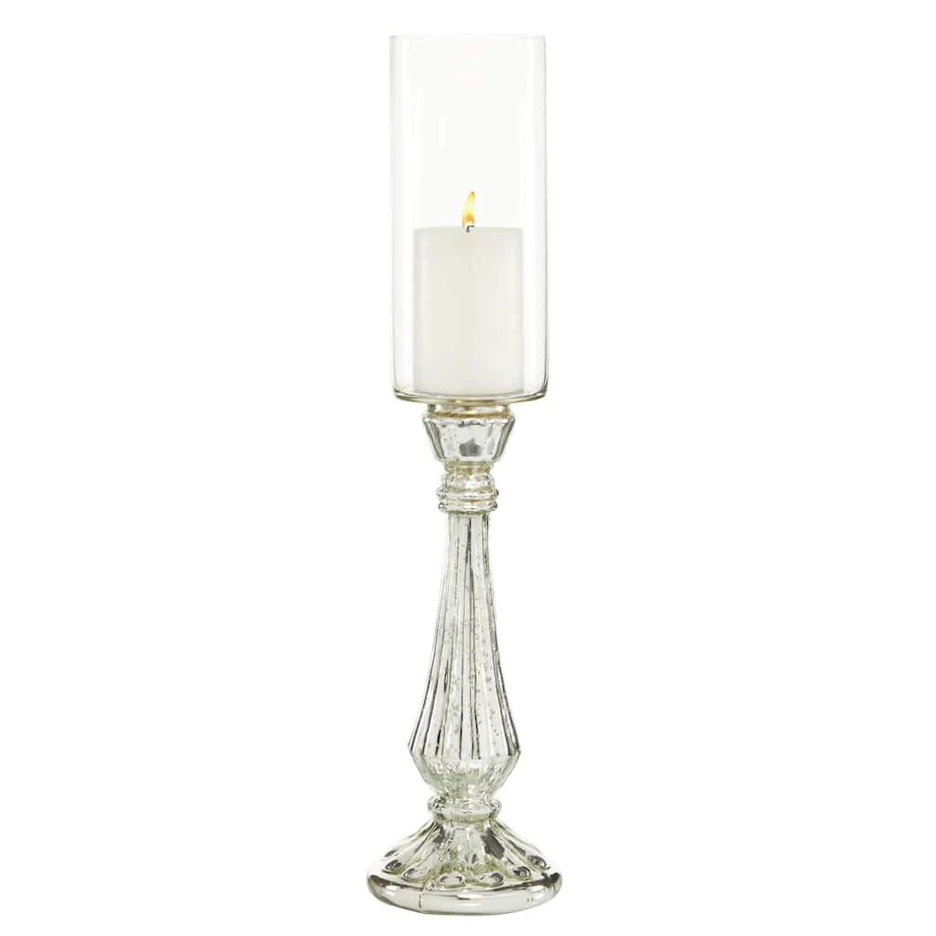 Flash Sale β€οΈ 21" Silver Glass Traditional Candle Holder by Ivory and Iris π 1 Flash Sale β€οΈ 21" Silver Glass Traditional Candle Holder by Ivory and Iris π