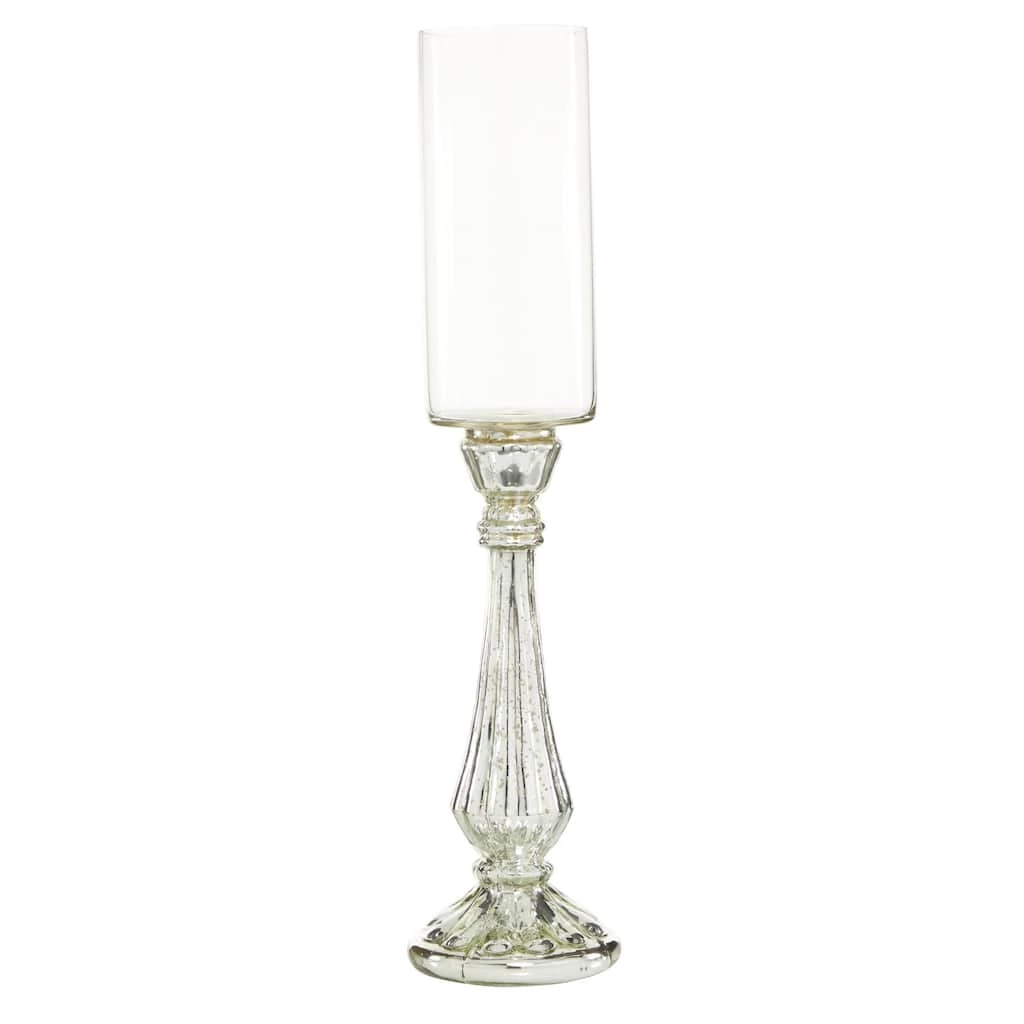 Flash Sale β€οΈ 21" Silver Glass Traditional Candle Holder by Ivory and Iris π 2 Flash Sale β€οΈ 21" Silver Glass Traditional Candle Holder by Ivory and Iris π - Image 2