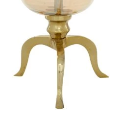 Cheap 😍 19" Gold Aluminum & Glass Traditional Candlestick Holder by Ivory and Iris 💯 -Cheap Ivory and Iris Store D401516S 3