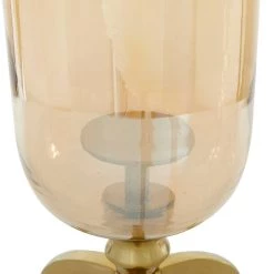 Cheap 😍 19" Gold Aluminum & Glass Traditional Candlestick Holder by Ivory and Iris 💯 -Cheap Ivory and Iris Store D401516S 4