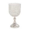 Best Sale 🔥 Clear Aluminum and Crystal Glam Candle Holder, 14" x 7" x 7" by Ivory and Iris ❤️