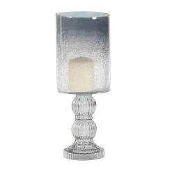 Hot Sale 🎁 16" Black Glass Traditional Candle Holder by Ivory and Iris 😀