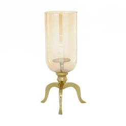 Top 10 😍 18" Gold Aluminum & Glass Traditional Candlestick Holder by Ivory and Iris 💯