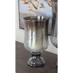 Hot Sale ⭐ 14" Black Glass Traditional Candle Holder by Ivory and Iris 🤩 -Cheap Ivory and Iris Store D401521S 6