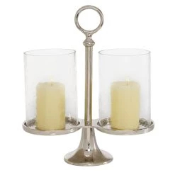 Promo π 14" Silver Aluminum Traditional Candle Holder Lantern by Ivory and Iris π€©
