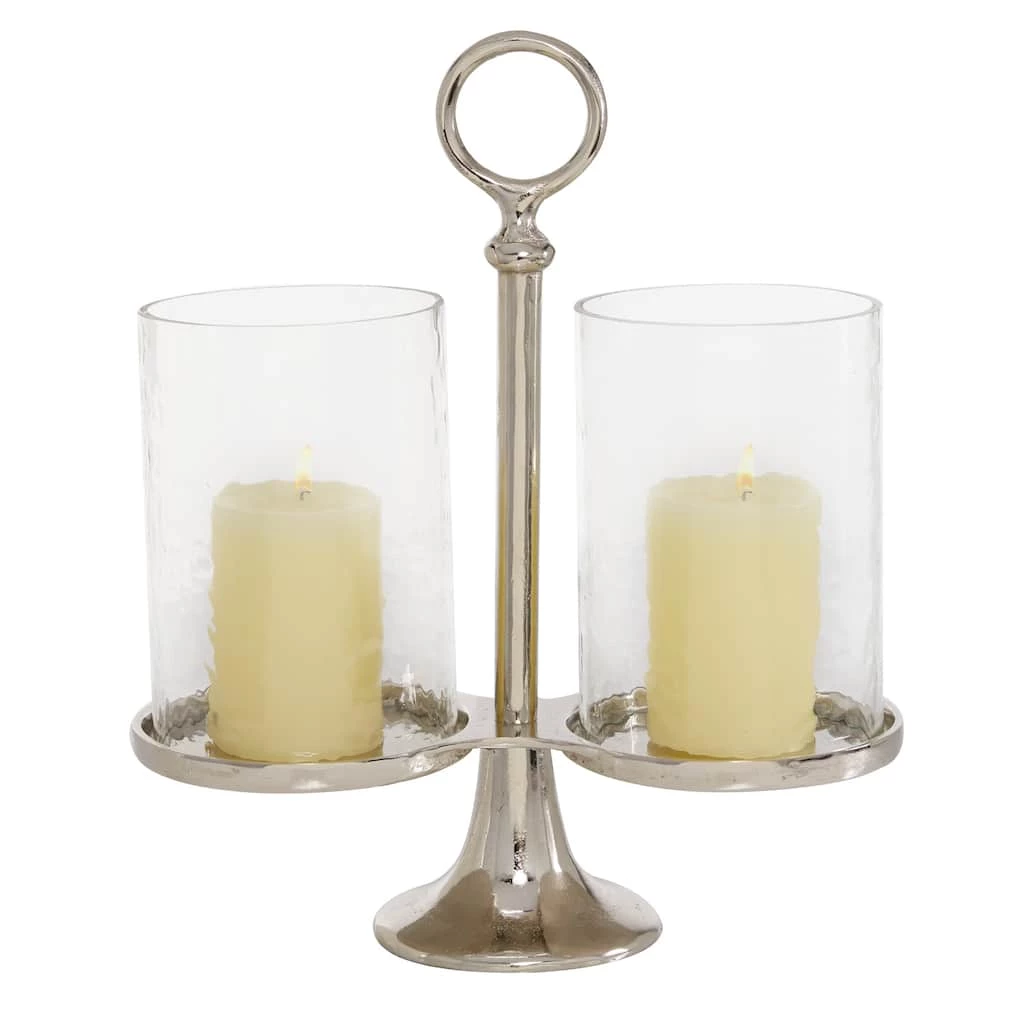 Promo π 14" Silver Aluminum Traditional Candle Holder Lantern by Ivory and Iris π€© 1 Promo π 14" Silver Aluminum Traditional Candle Holder Lantern by Ivory and Iris π€©