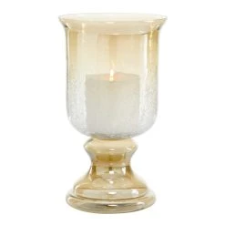 Deals 🌟 14" Brown Glass Traditional Candle Holder by Ivory and Iris 🛒