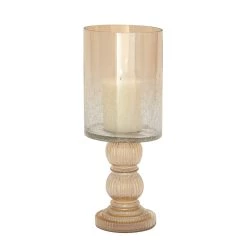 Brand new π 16" Gold Glass Traditional Candle Holder by Ivory and Iris π