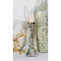 Top 10 🔔 22" Silver Glass Traditional Candle Holder by Ivory and Iris 😉 -Cheap Ivory and Iris Store D401551S 8