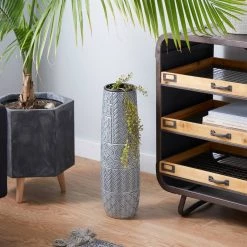 Wholesale 🥰 22" Gray Stoneware Eclectic Vase by Ivory and Iris 🥰 -Cheap Ivory and Iris Store D401577S 6