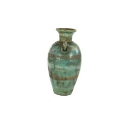 Cheap 😀 23" Green Ceramic Rustic Vase by Ivory and Iris 🎁 -Cheap Ivory and Iris Store D401578S 3