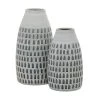 New ❤️ Gray Ceramic Contemporary Vase Set by Ivory and Iris 👍