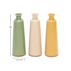 Coupon π 15" Multicolored Stoneware Vintage Vase Set by Ivory and Iris π 18 Coupon π 15" Multicolored Stoneware Vintage Vase Set by Ivory and Iris π -Cheap Ivory and Iris Store D401586S 9