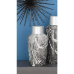 Best deal 😍 14" Gray Stoneware Contemporary Vase by Ivory and Iris 👏 -Cheap Ivory and Iris Store D401588S 5