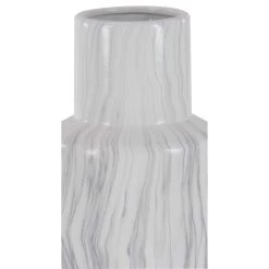 Deals 🎉 21" White Ceramic Contemporary Vase by Ivory and Iris 🔥 -Cheap Ivory and Iris Store D401592S 3