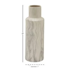 Deals 🎉 21" White Ceramic Contemporary Vase by Ivory and Iris 🔥 -Cheap Ivory and Iris Store D401592S 6