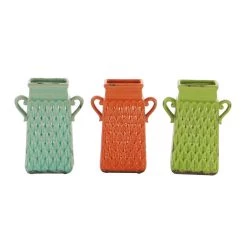 Best reviews of 🥰 10" Multicolored Stoneware Vintage Vase Set by Ivory and Iris ❤️ -Cheap Ivory and Iris Store D401594S 4