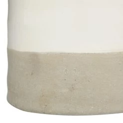 Best Sale 😀 Gray Stoneware Coastal Style Vase by Ivory and Iris 🧨 -Cheap Ivory and Iris Store D401600S 3