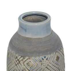 Flash Sale 👏 Gray Stoneware Vintage Vase by Ivory and Iris 🌟 -Cheap Ivory and Iris Store D401605S 3