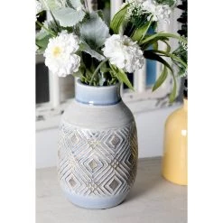 Flash Sale 👏 Gray Stoneware Vintage Vase by Ivory and Iris 🌟 -Cheap Ivory and Iris Store D401605S 6