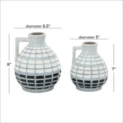 Outlet π― Gray Ceramic Coastal Vase Set by Ivory and Iris β 14 Outlet π― Gray Ceramic Coastal Vase Set by Ivory and Iris β -Cheap Ivory and Iris Store D401610S 7