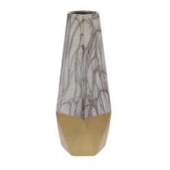 Brand new 🔔 18" Gold Stoneware Contemporary Vase by Ivory and Iris 🔔