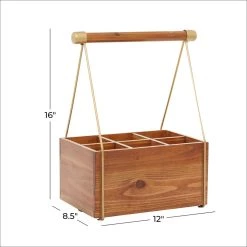 Wholesale π 16" Brown Wood Modern Farmhouse Style Wine Rack by Ivory and Iris π 10 Wholesale π 16" Brown Wood Modern Farmhouse Style Wine Rack by Ivory and Iris π -Cheap Ivory and Iris Store D401718S 5