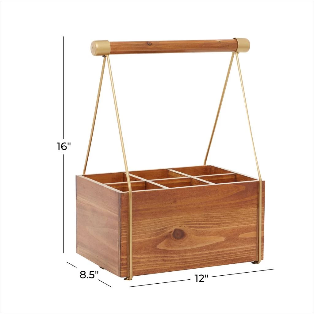 Wholesale π 16" Brown Wood Modern Farmhouse Style Wine Rack by Ivory and Iris π 5 Wholesale π 16" Brown Wood Modern Farmhouse Style Wine Rack by Ivory and Iris π - Image 5