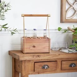 Wholesale π 16" Brown Wood Modern Farmhouse Style Wine Rack by Ivory and Iris π 11 Wholesale π 16" Brown Wood Modern Farmhouse Style Wine Rack by Ivory and Iris π -Cheap Ivory and Iris Store D401718S 6