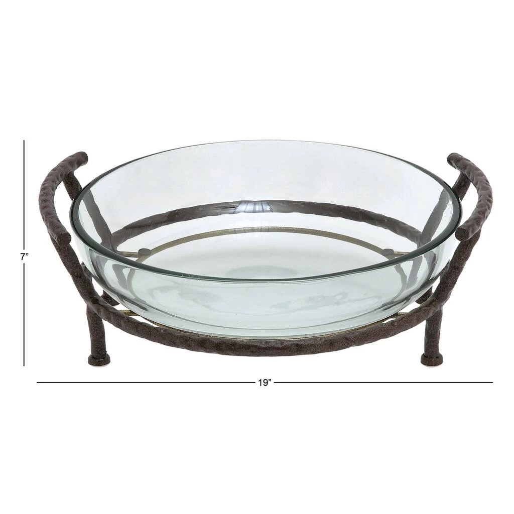 Budget β Clear Glass and Metal Modern Serving Stand, 7" x 19" x 16" by Ivory and Iris π 5 Budget β Clear Glass and Metal Modern Serving Stand, 7" x 19" x 16" by Ivory and Iris π - Image 5