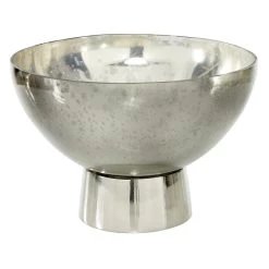 Best Sale ⭐ 11" Dark Gray Glass & Metal Modern Decorative Bowl by Ivory and Iris ❤️