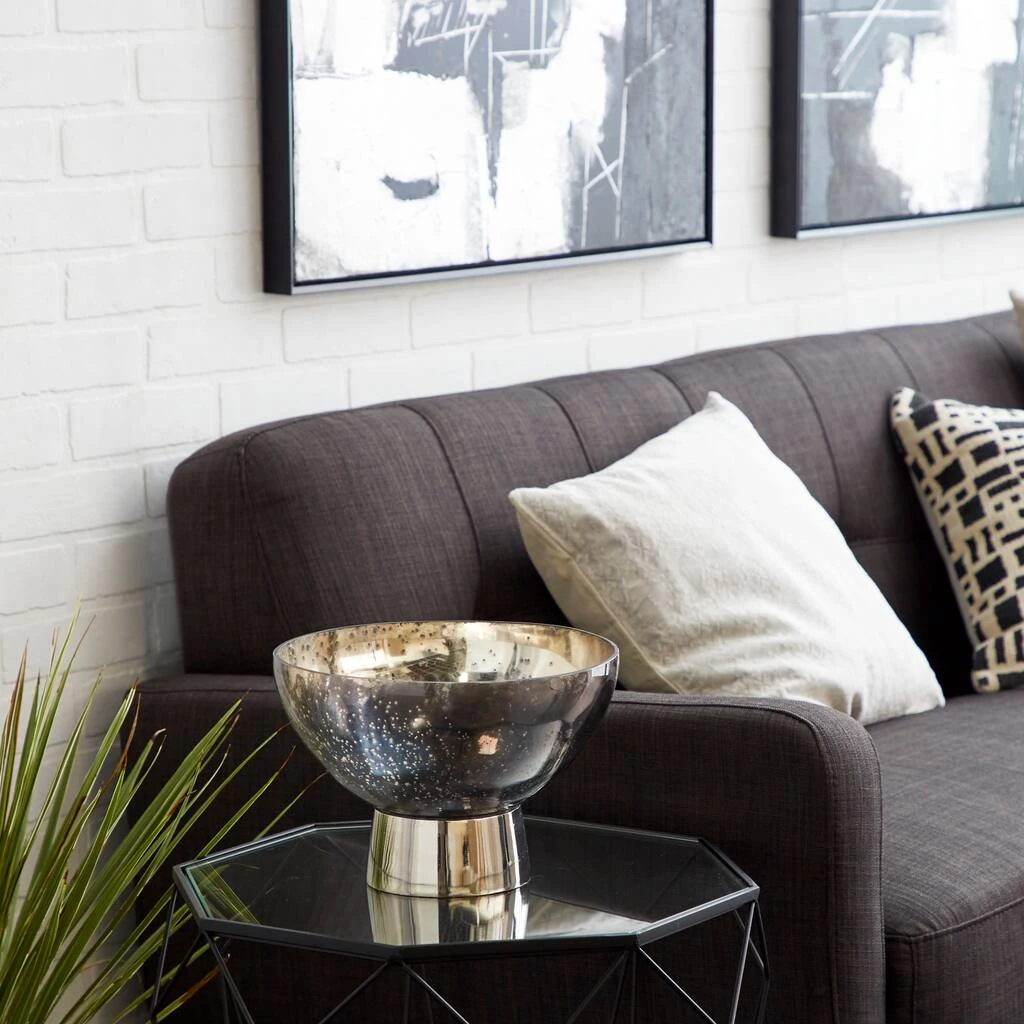 Best Sale ⭐ 11" Dark Gray Glass & Metal Modern Decorative Bowl by Ivory and Iris ❤️ 6 Best Sale ⭐ 11" Dark Gray Glass & Metal Modern Decorative Bowl by Ivory and Iris ❤️ - Image 6