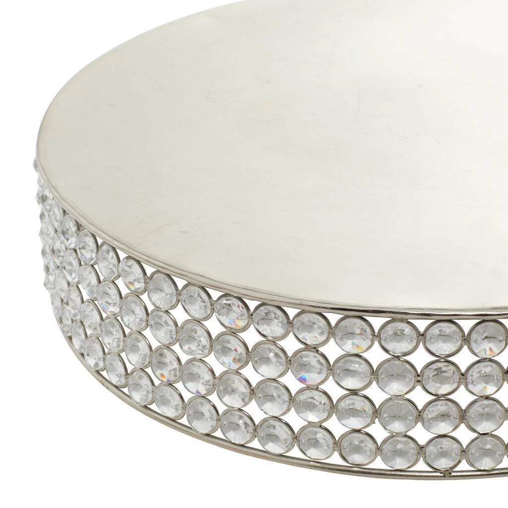 Best Sale π Glam Round Silver Metal and Glass Bead Cake Stand, Set of 3, 3" by Ivory and Iris π 7 Best Sale π Glam Round Silver Metal and Glass Bead Cake Stand, Set of 3, 3" by Ivory and Iris π - Image 7
