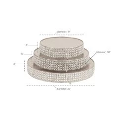 Best Sale π Glam Round Silver Metal and Glass Bead Cake Stand, Set of 3, 3" by Ivory and Iris π 16 Best Sale π Glam Round Silver Metal and Glass Bead Cake Stand, Set of 3, 3" by Ivory and Iris π -Cheap Ivory and Iris Store D401742S 8