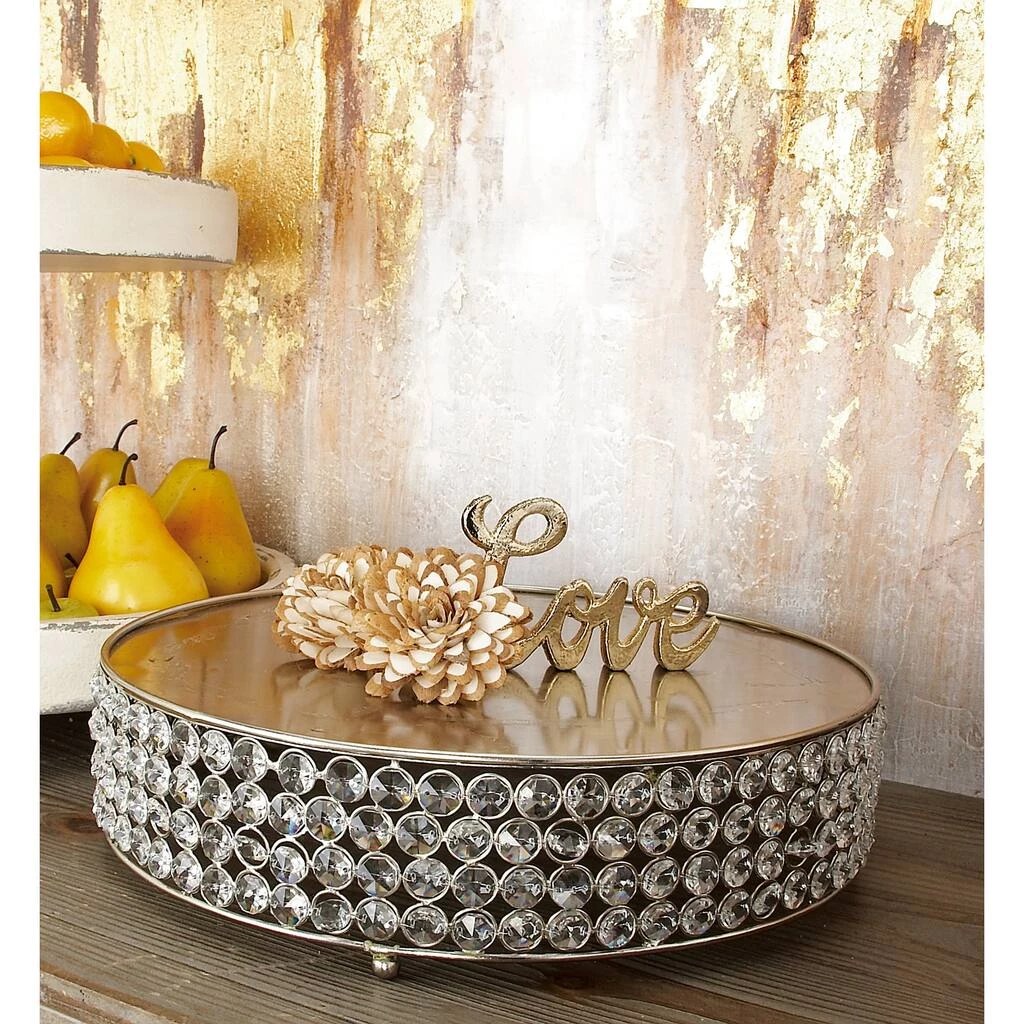 Best Sale π Glam Round Silver Metal and Glass Bead Cake Stand, Set of 3, 3" by Ivory and Iris π 9 Best Sale π Glam Round Silver Metal and Glass Bead Cake Stand, Set of 3, 3" by Ivory and Iris π - Image 9